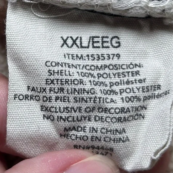 Sage Collection Purple Plaid Fleece Faux Fur Sherpa Shirt Jacket XXL Long Sleeve - Picture 8 of 12